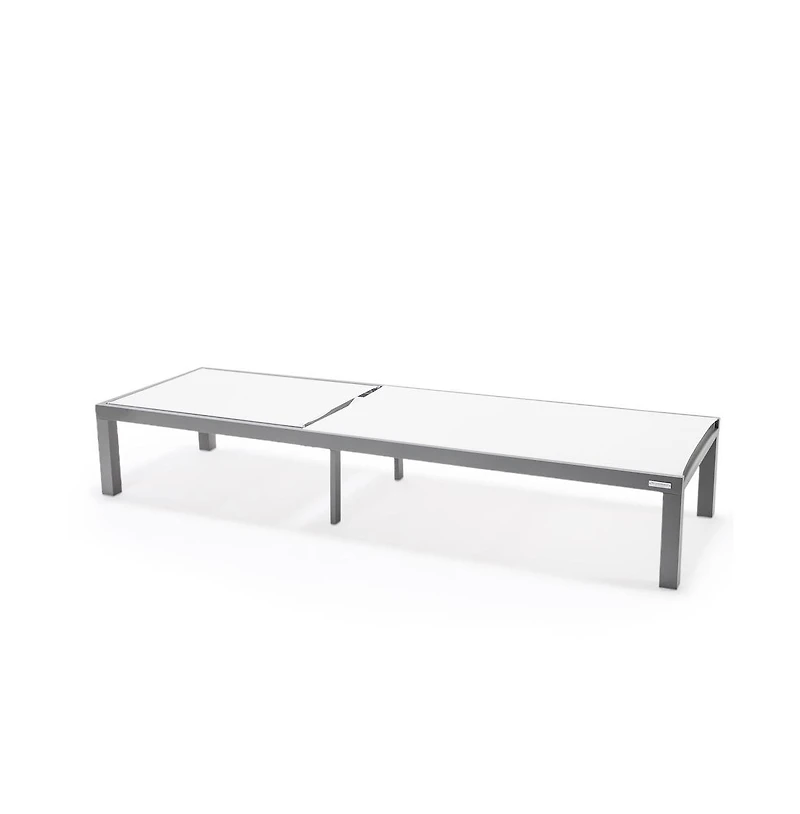 Marlin Patio Chaise Lounge Chair With Grey Aluminum Frame