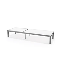 Marlin Patio Chaise Lounge Chair With Grey Aluminum Frame
