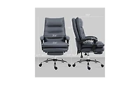 Massage Office Chair with Lumbar Support and Reclining Function