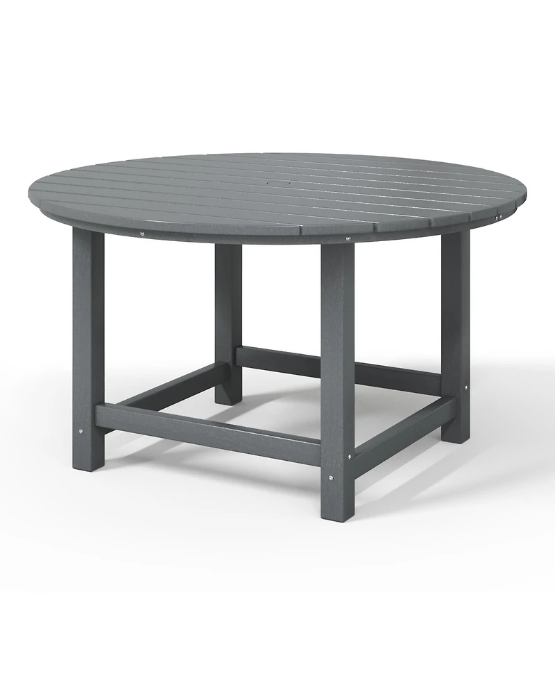 Kids Outdoor Patio Furniture Hdpe 38" Wide Round Dining Table