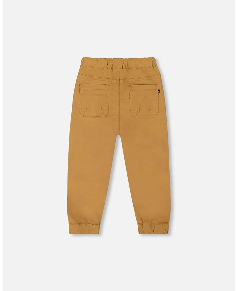 Deux par Toddler Boys Stretch Twill Jogger Pant Tan - Toddler|Child