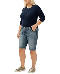 Silver Jeans Co. Plus Elyse Denim Bermuda Shorts