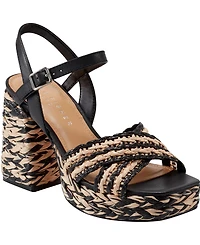 Marc Fisher Ltd Women's Juliey Woven Block Heel Platform Sandals