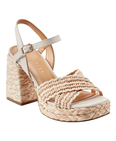 Marc Fisher Ltd Women's Juliey Woven Block Heel Platform Sandals