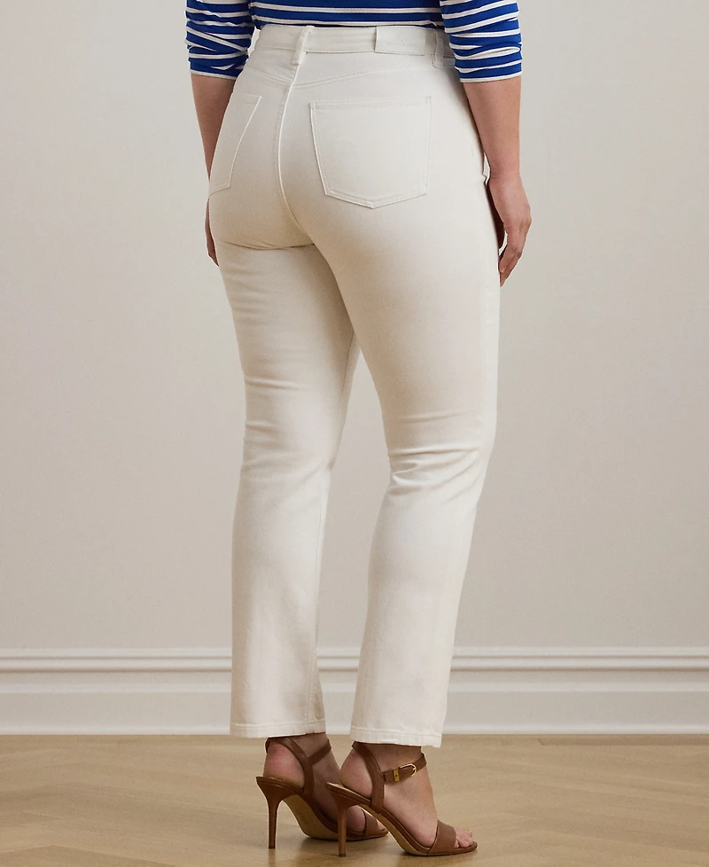 Lauren Ralph Plus High-Rise Straight Ankle Jeans