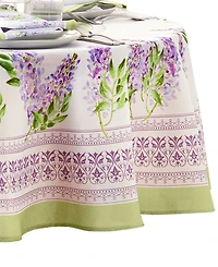 Elrene Lilac Garden Floral Round Tablecloth, 70" X 70"