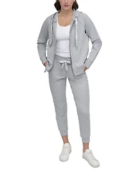 Dkny Sport Women's Two-Tone Zip-Front Long-Sleeve Hoodie