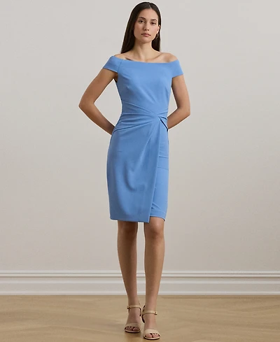Lauren Ralph Lauren Women's Crepe Off-the-Shoulder Cocktail Dress