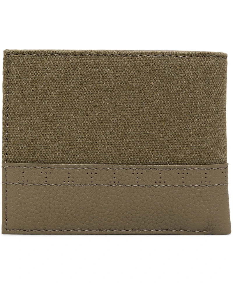 Ted Baker Canvas Olive Leather Wallet
