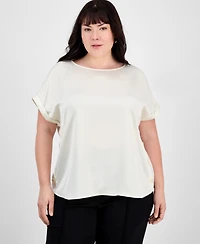 Jones New York Plus Size Side-Button Blouse