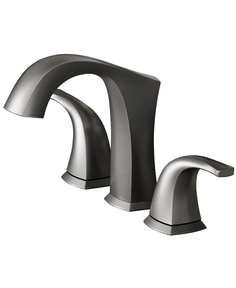 8 in. Widespread Double Handle Black Bathroom Faucet