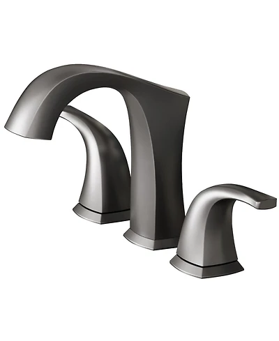 8 in. Widespread Double Handle Black Bathroom Faucet