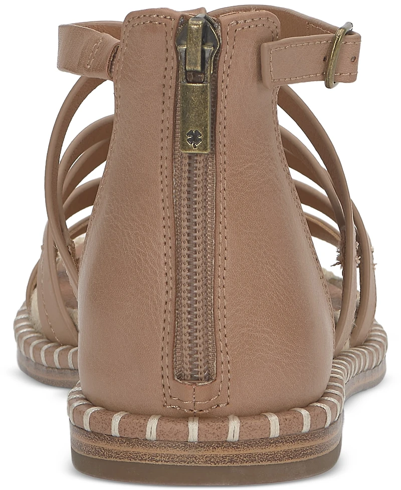 Lucky Brand Women's Korina Embellished Strappy Gladiator Flat Sandals