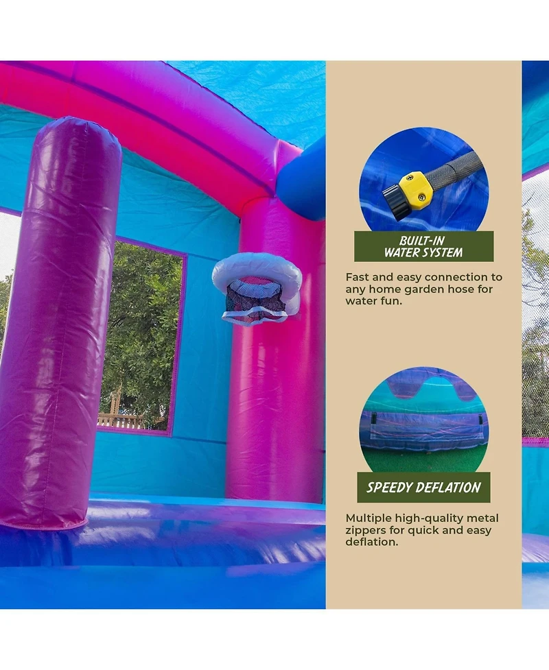 Xjump Unicorn Commercial Grade Bounce House Water Slide with Detachable Pool Combo