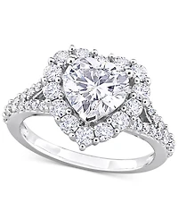 Macy's Moissanite Heart Ring (3 ct. t.w.) in Sterling Silver