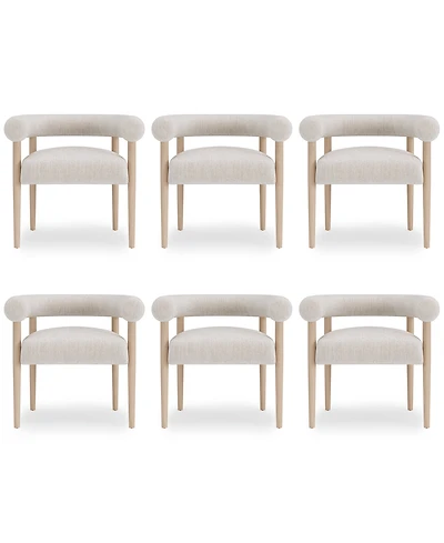 Lunare 6-Pc. Rolled Back Chair Set, Created for Macy's