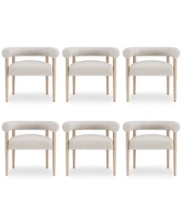 Lunare 6-Pc. Rolled Back Chair Set, Created for Macy's