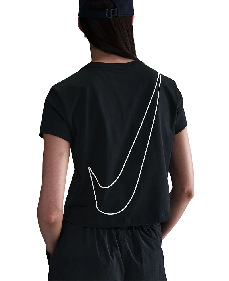 Nike Sportswear Club Women's Cotton Logo Short-Sleeve T-Shirt