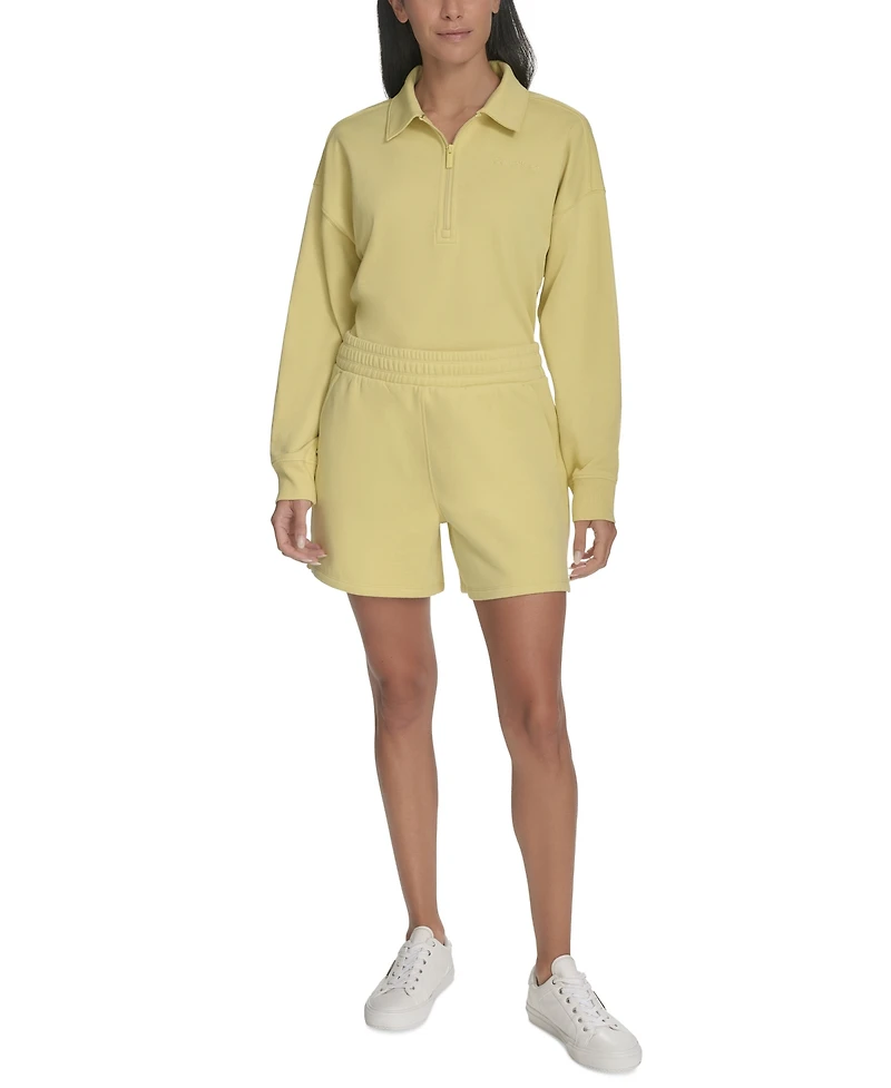 Calvin Klein Women's Smocked Waistband Midi Shorts