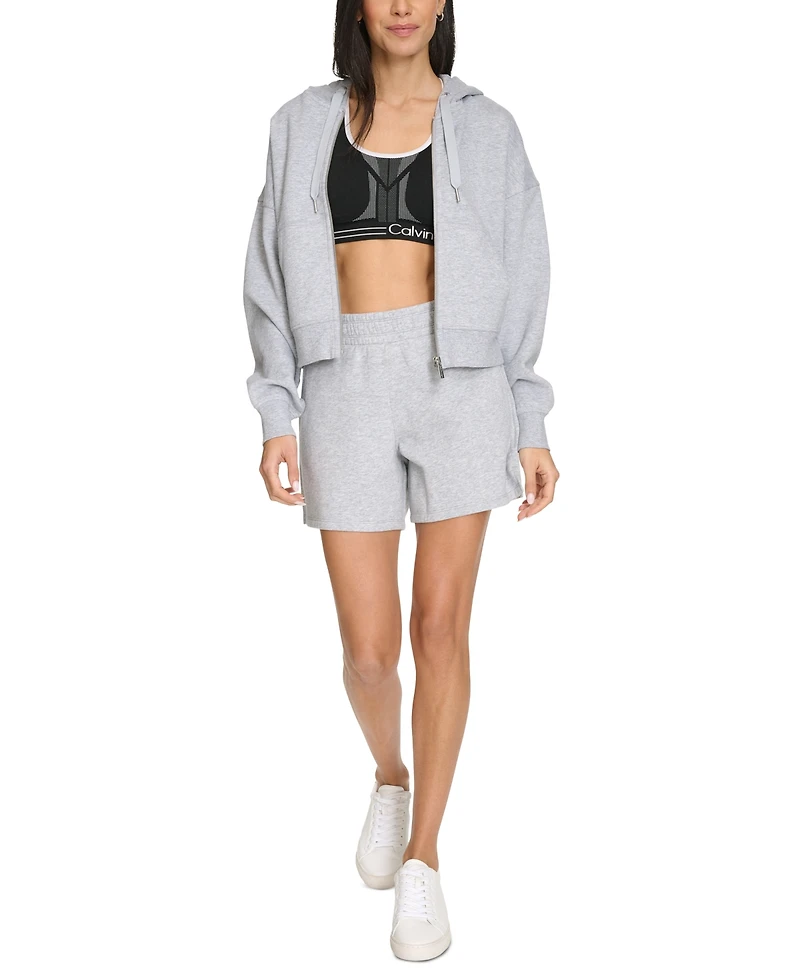 Calvin Klein Women's Smocked Waistband Midi Shorts