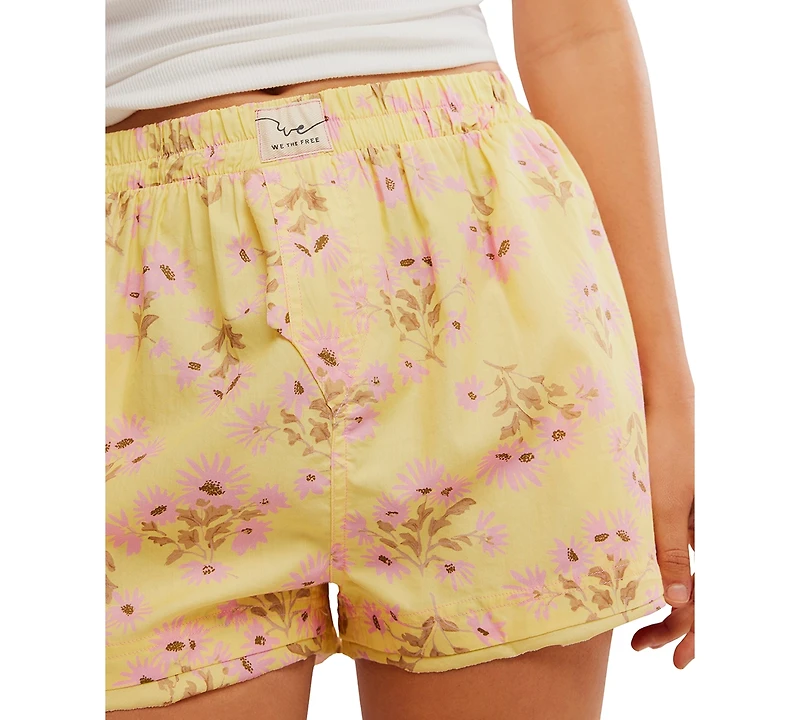 Free People Women's Day to Day Floral Boxer Shorts