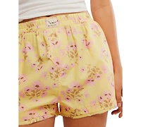Free People Women's Day to Day Floral Boxer Shorts