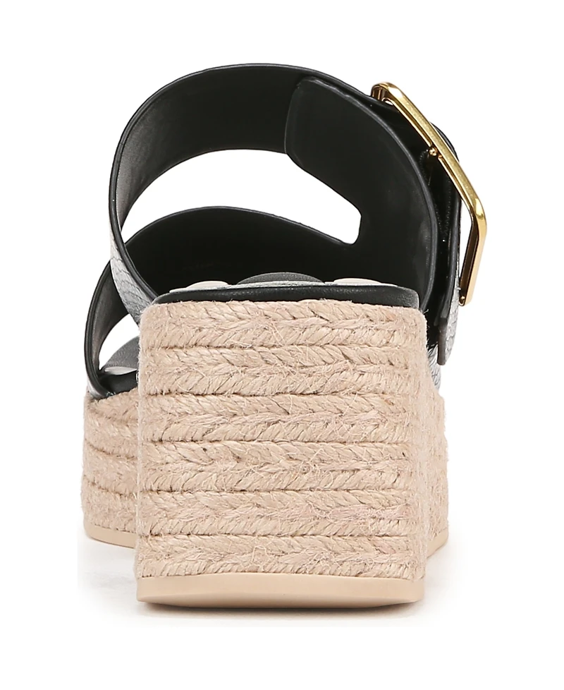 Franco Sarto Women's Taziana Open Square Toe Espadrille Slide Platform Sandals