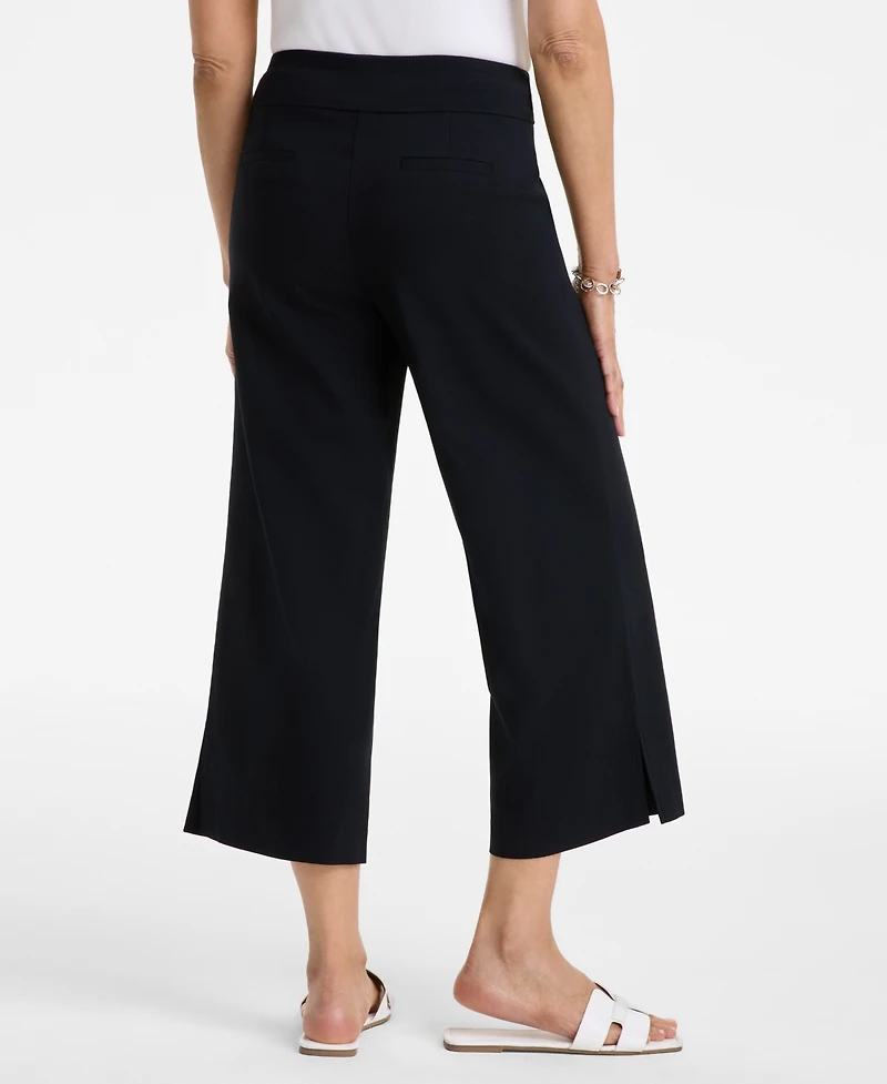Jm Collection Women's Pull-On Cropped Wide-Leg Pants, Exclusively at Macy's