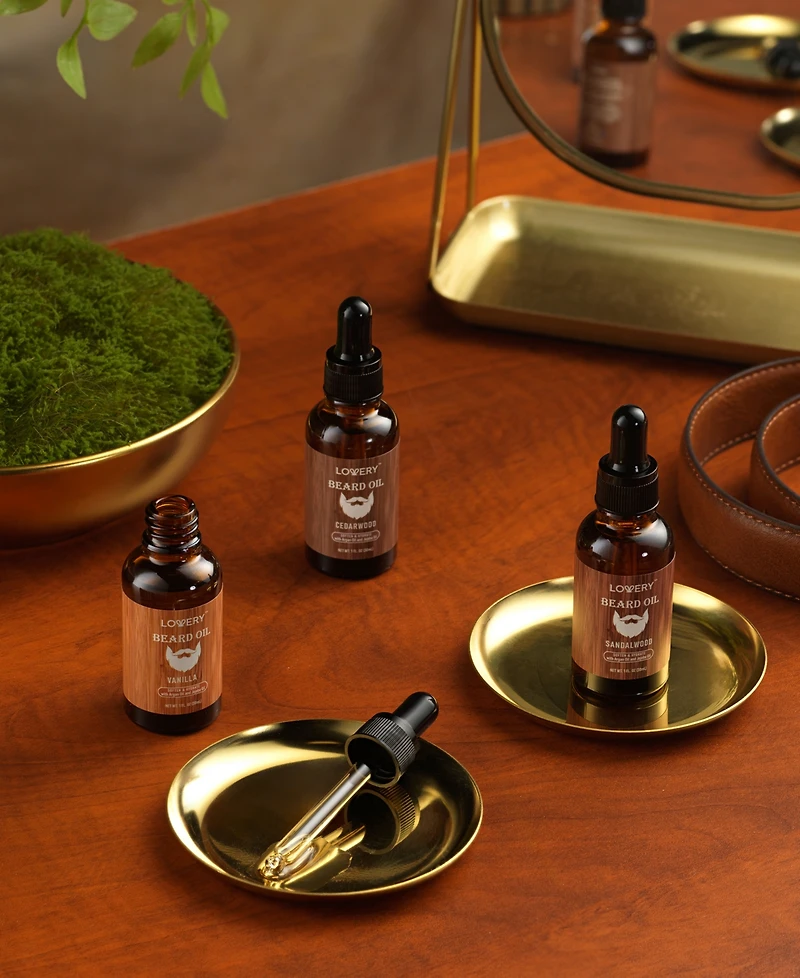 Lovery Men's 3-Pc. Nourishing & Moisturizing Beard Oil Gift Set