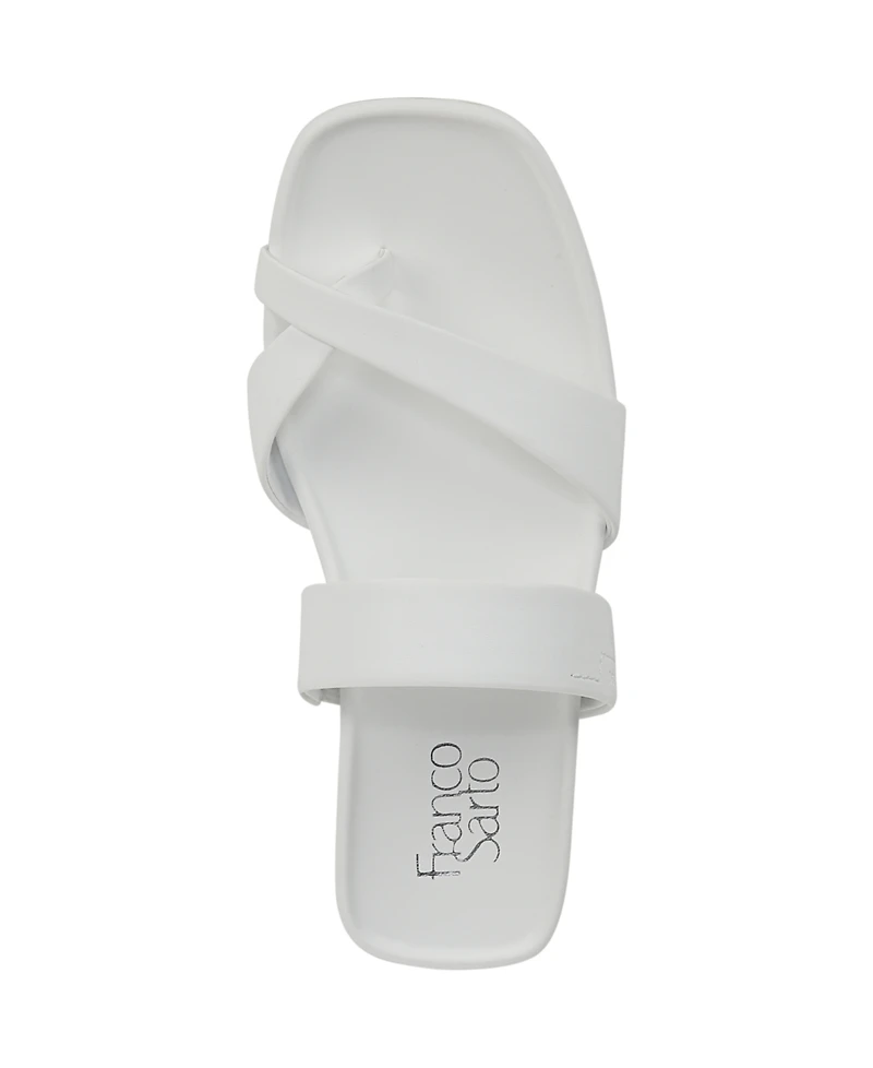 Franco Sarto Women's Estella Open Square Toe Slide Flat Sandals