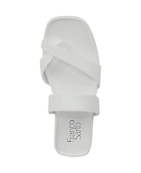 Franco Sarto Women's Estella Open Square Toe Slide Flat Sandals