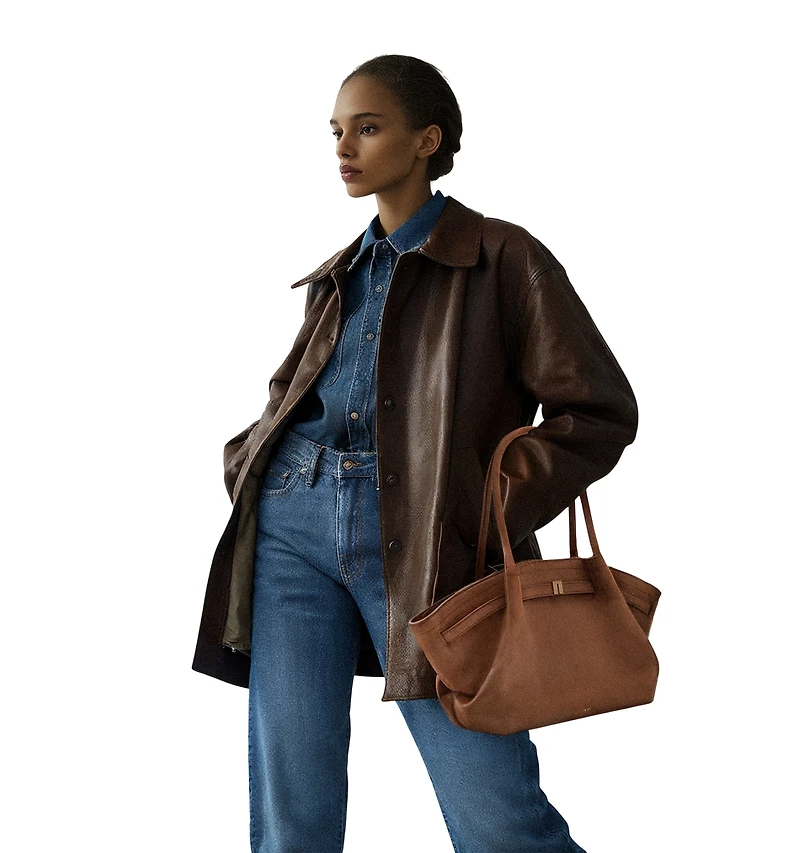 Jw Pei Hana Medium Suede Tote Bag