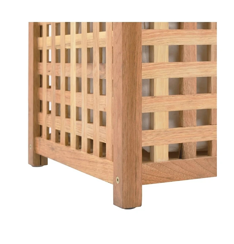 Laundry Bin 34.4"x18.1"x26.4" Solid Wood Walnut