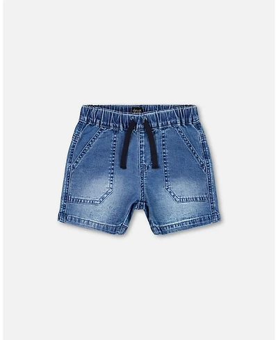 Deux par Deux Baby Boys Denim Short Dark Denim Blue