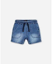 Deux par Deux Baby Boys Denim Short Dark Denim Blue