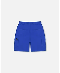 Deux par Toddler Boys Parachute Cargo Pocket Shorts Royal Blue - Toddler|Child