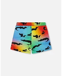 Deux par Deux Boy Printed Boardshorts Multicolored Crocodile - Toddler|Child