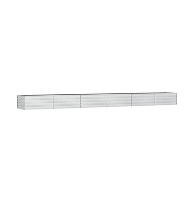 Garden Raised Bed 236.2"x31.5"x17.7" Galvanized Steel Silver