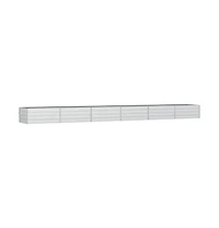 Garden Raised Bed 236.2"x31.5"x17.7" Galvanized Steel Silver