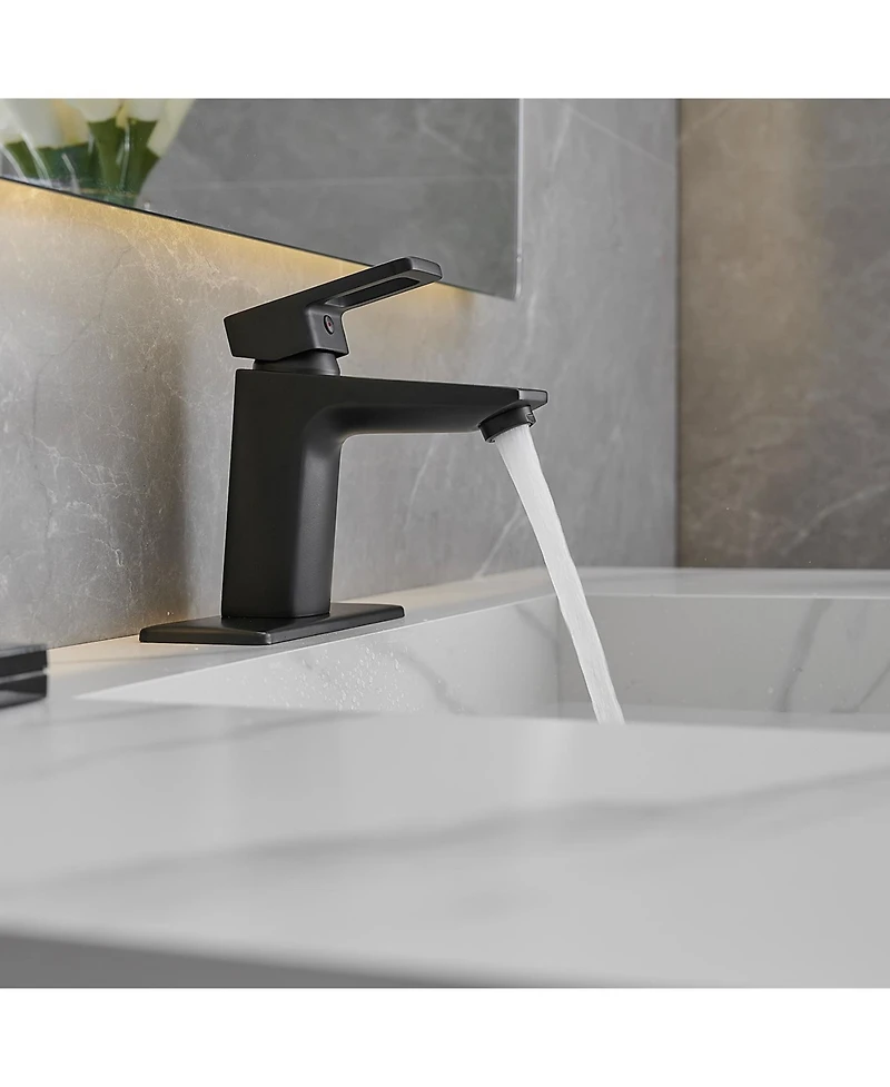 Single-Handle Single-Hole Bathroom Faucet in Spot Resist Brushed Nickel