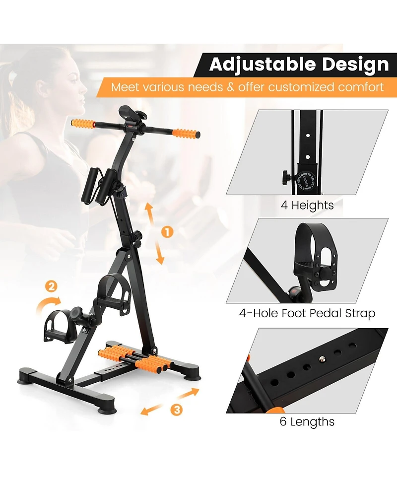 Adjustable Lcd Pedal Exercise Bike with Massage