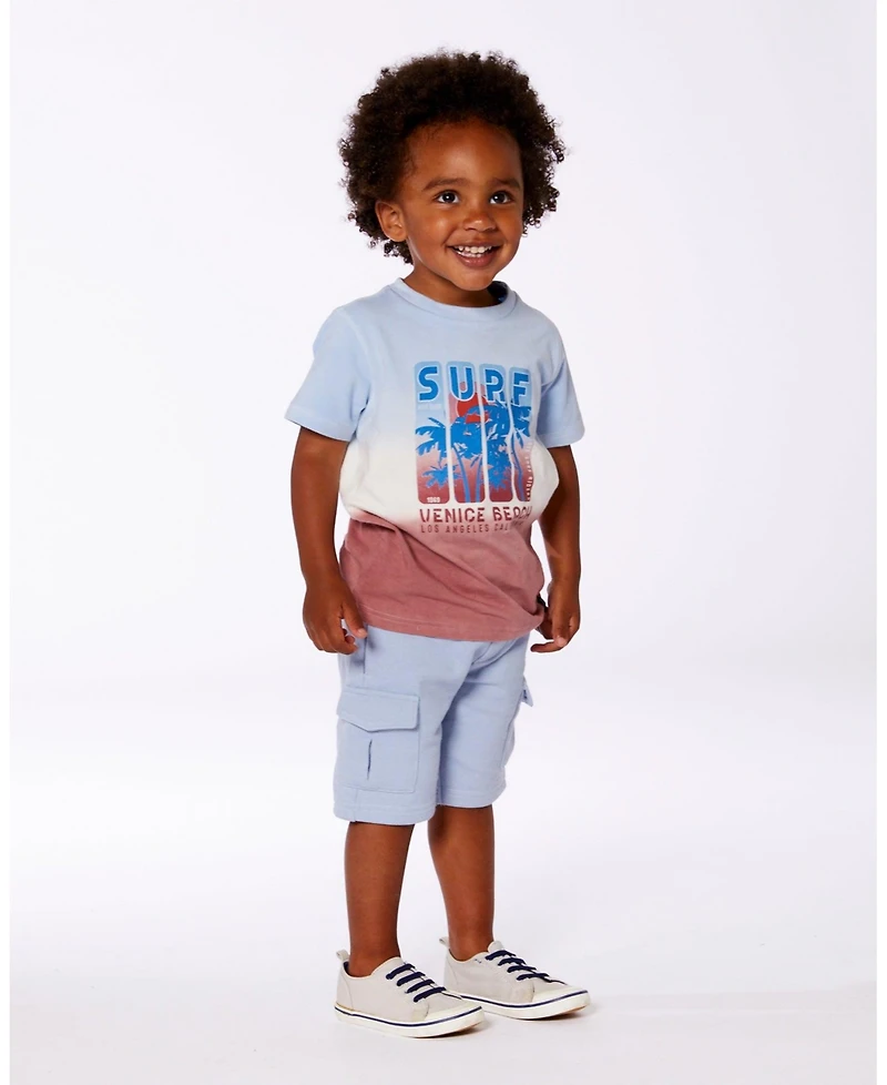 Deux par Deux Baby Boys French Terry Short Pale Blue
