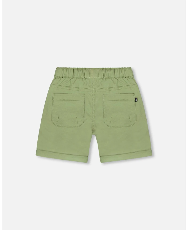 Deux par Deux Toddler Boys Stretch Twill Short Green - Toddler|Child