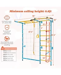 7 In 1 Kids Indoor Gym Playground Swedish Wall Ladder