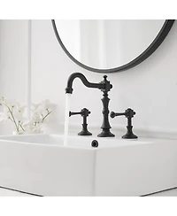 8 in. Widespread Double Handle 3 Hole Bathroom Faucet