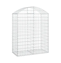 Arched Gabion Basket 39.4"x19.7"x47.2"/55.1" Galvanized Iron