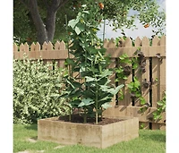 Garden Plant Supports with 3 Rings 5 pcs Green 29.5" Steel