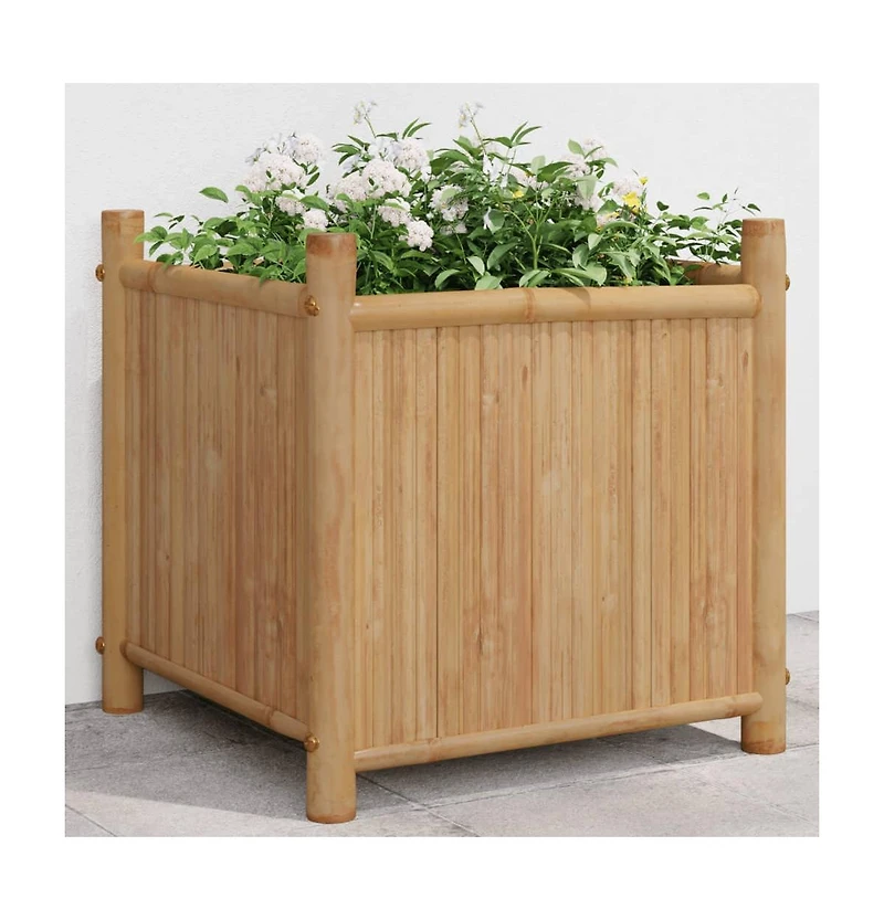 Planter 15.7"x15.7"x15.7" Bamboo