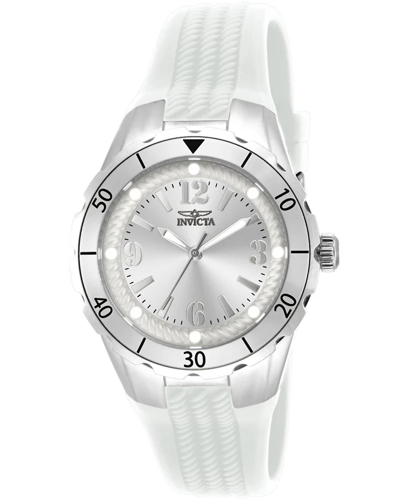 Invicta Women's 17479 Angel Quartz 3 Hand Silver Dial Watch
