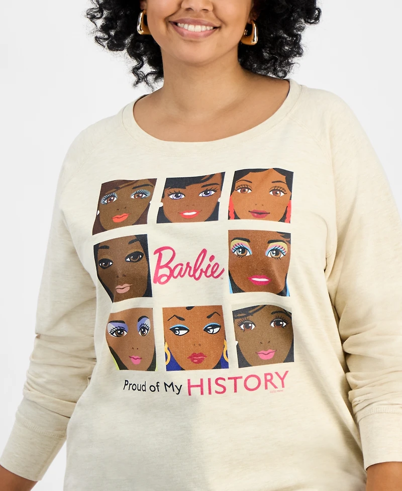 Hybrid Apparel Trendy Plus Barbie Black History Month Graphic Top
